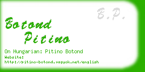 botond pitino business card